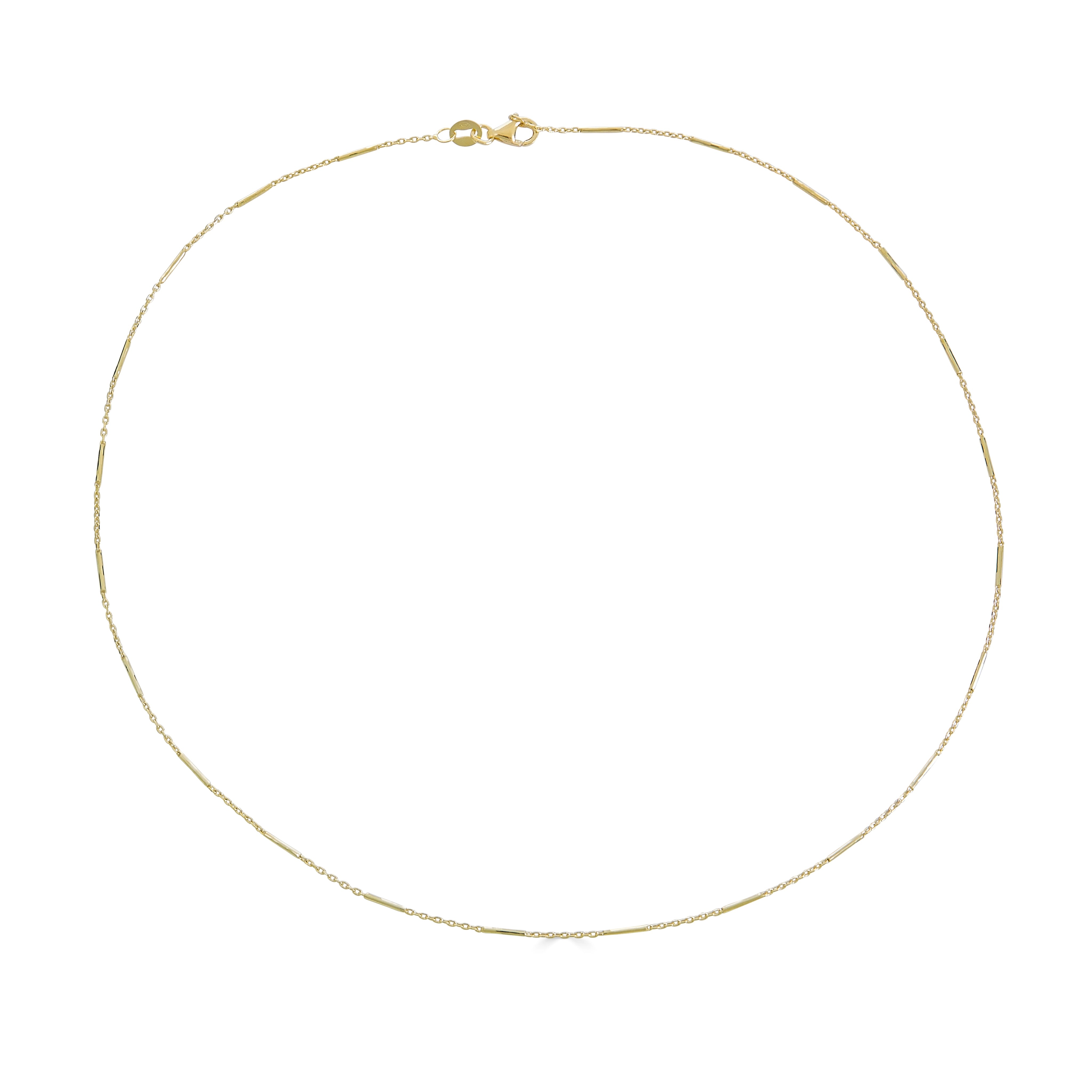 14k Yellow gold with vermeil link necklace