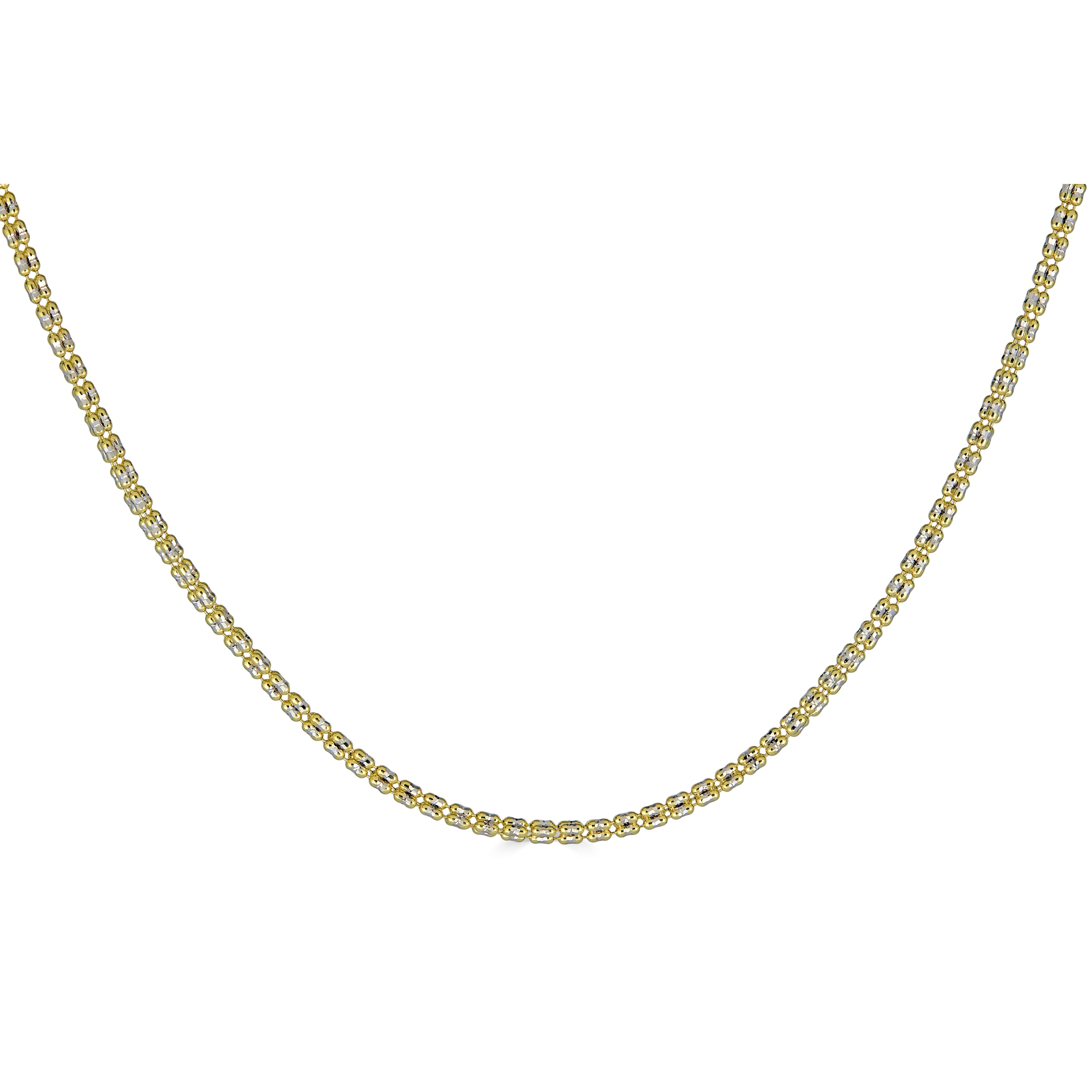 14K Yellow Gold Diamond-Cut Chain Necklace
