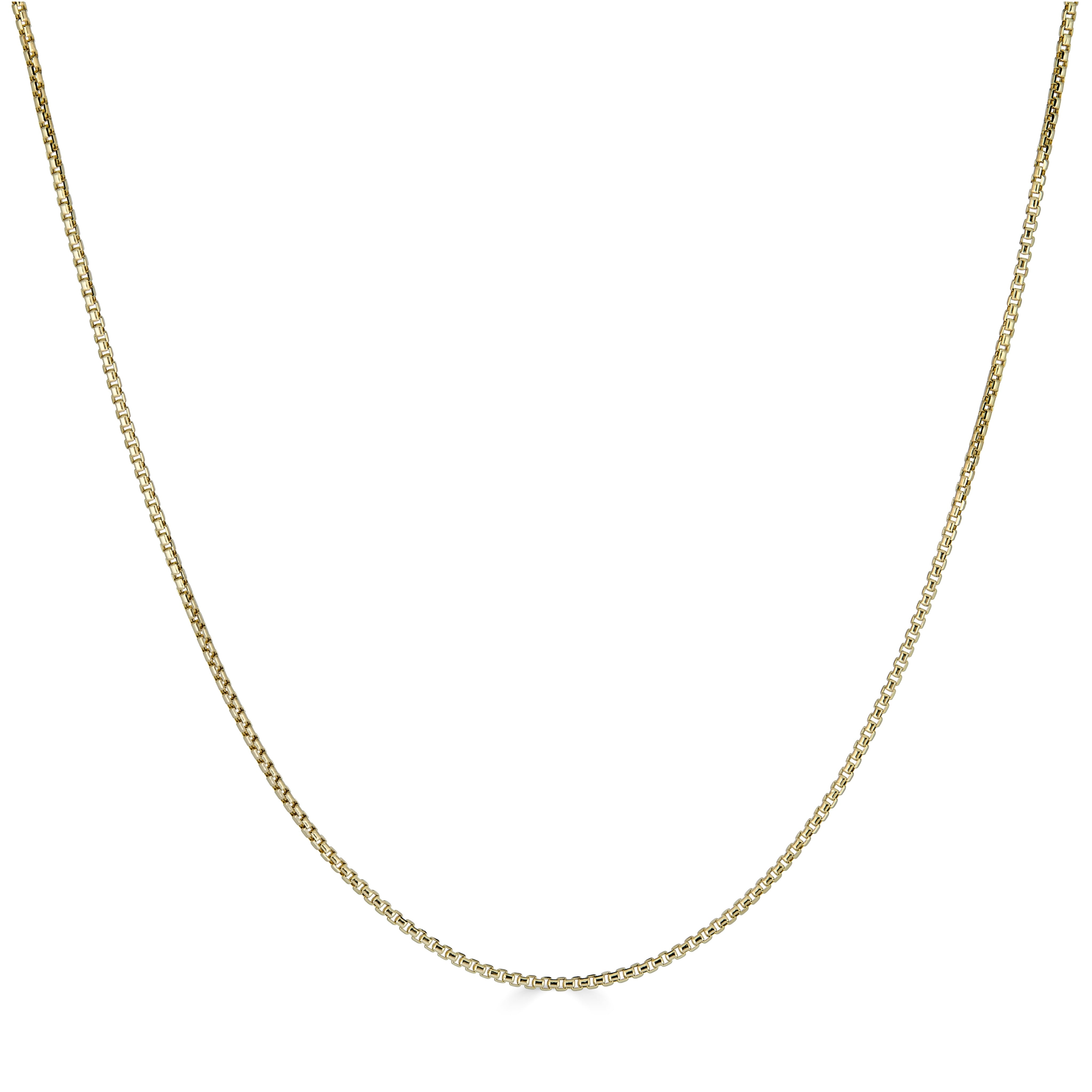 14k yellow gold box chain necklace