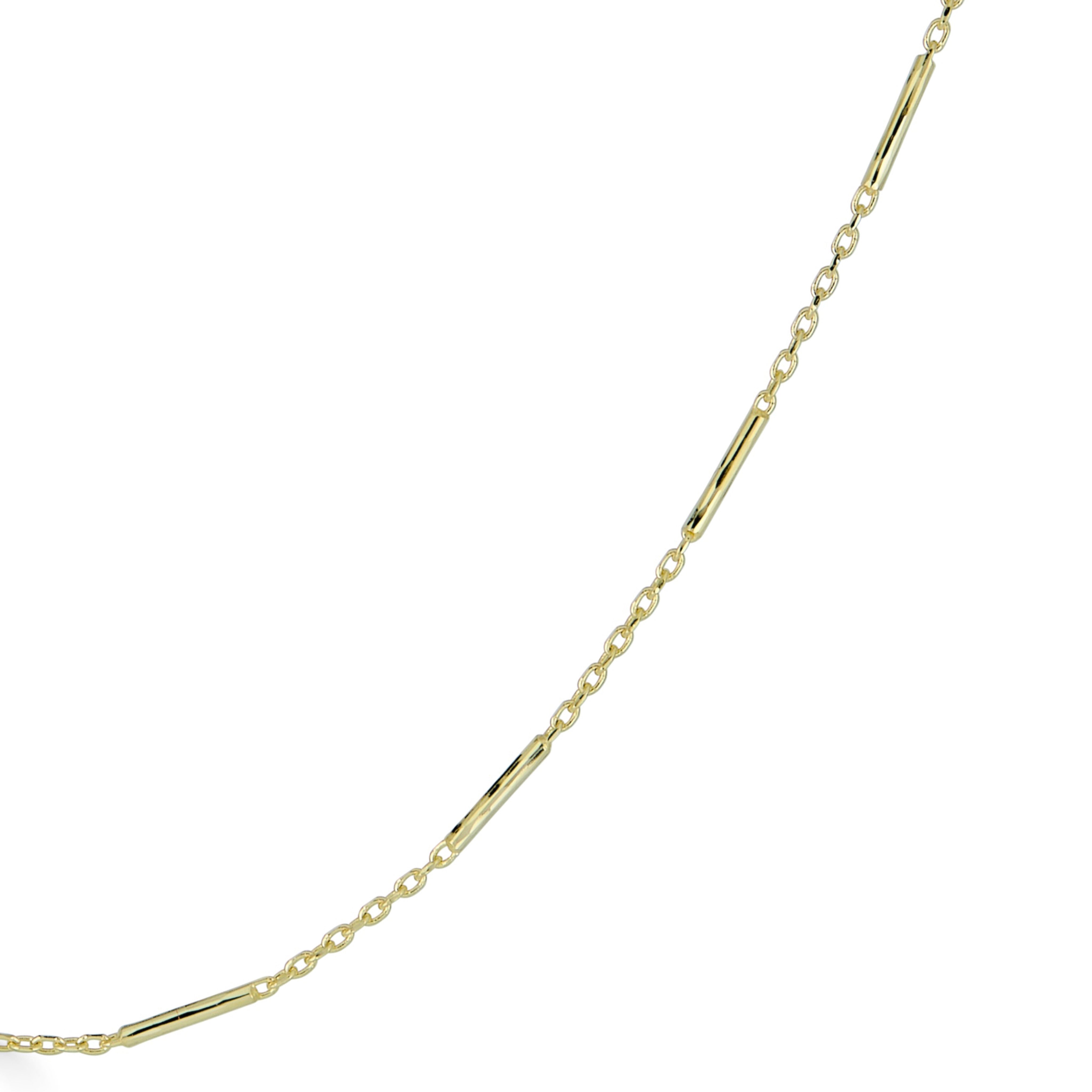 14k Yellow gold with vermeil link necklace