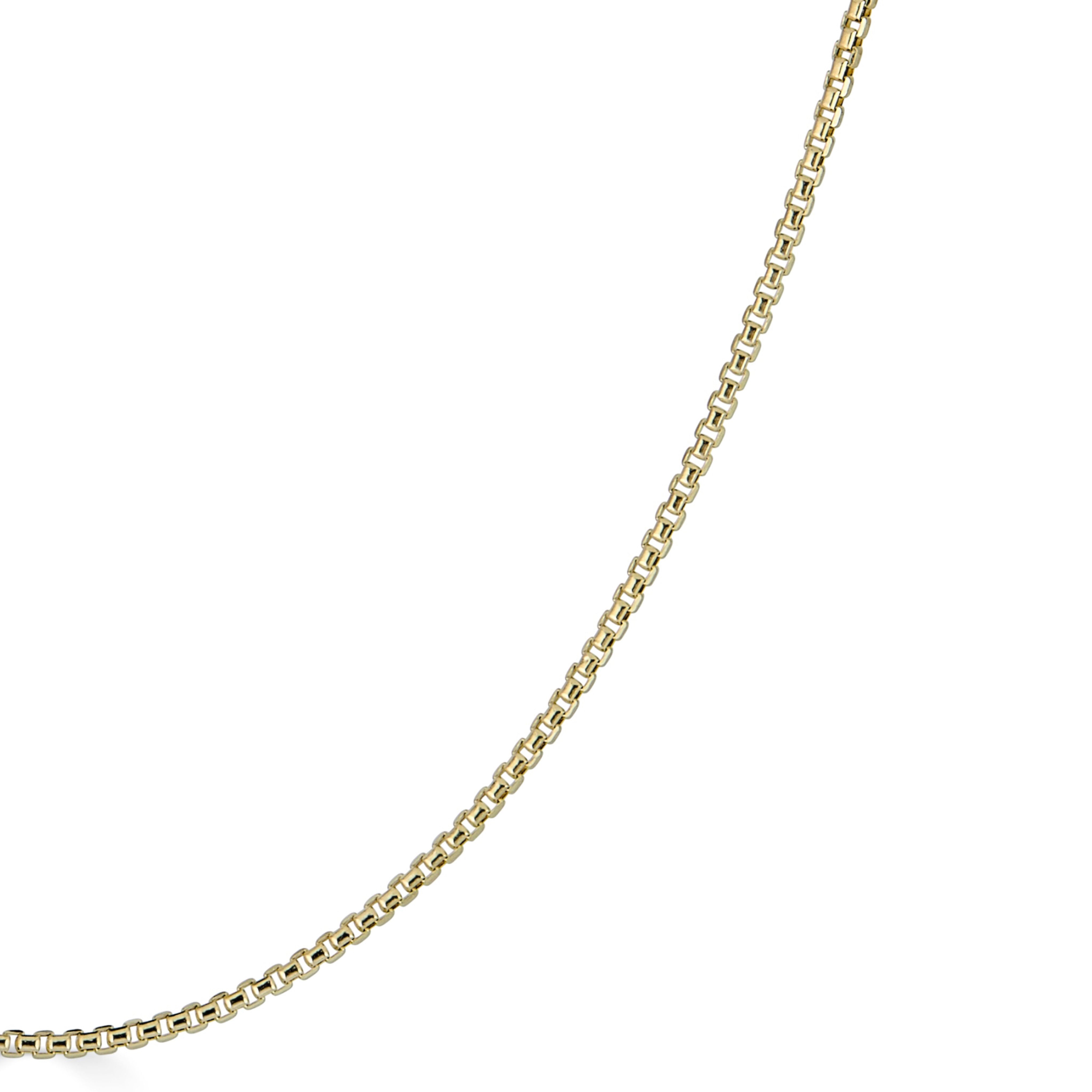 14k yellow gold box chain necklace