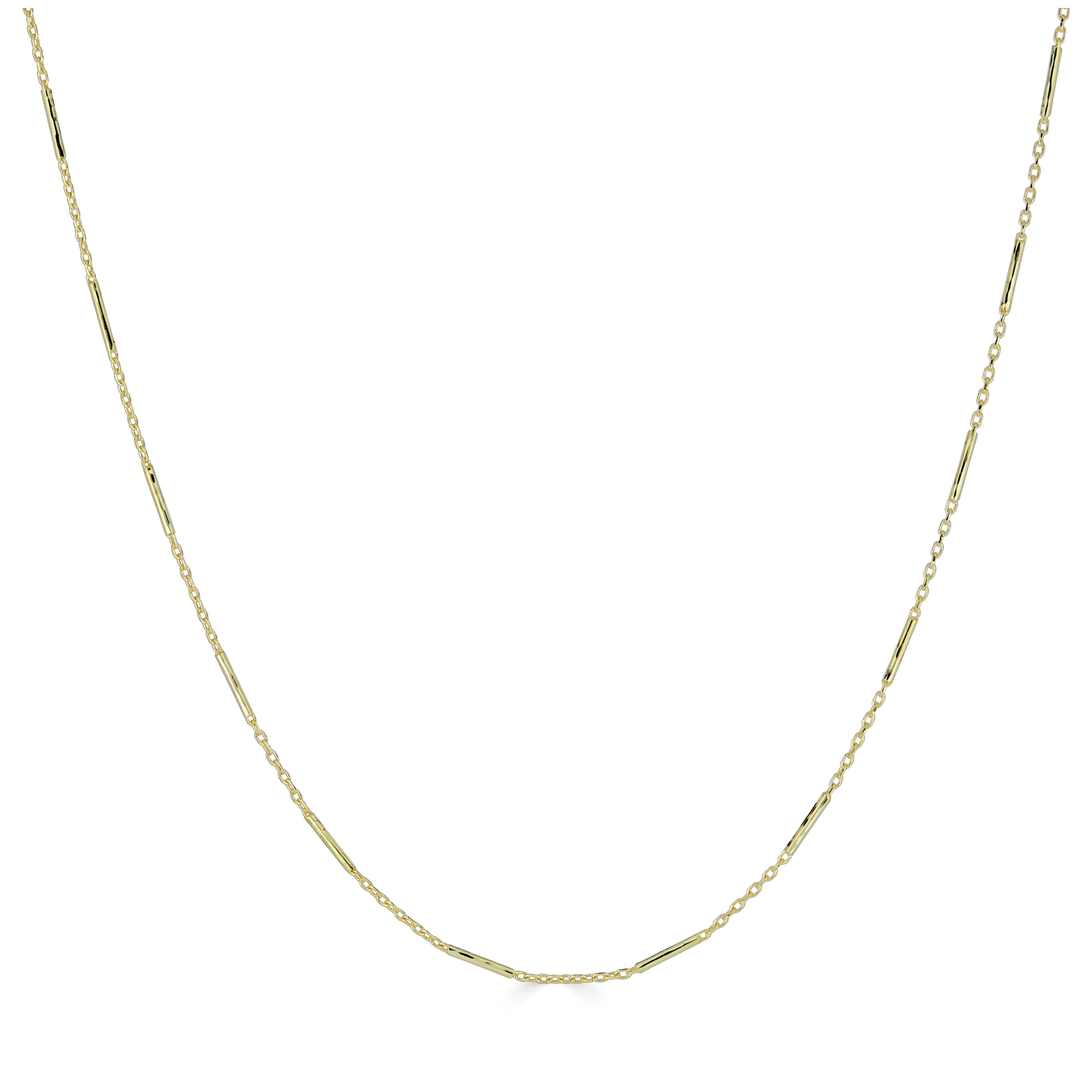 14k Yellow gold with vermeil link necklace