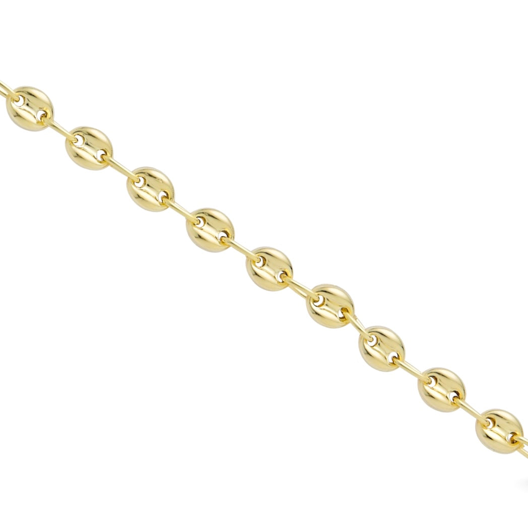 14k yellow gold puff Gucci link bracelet