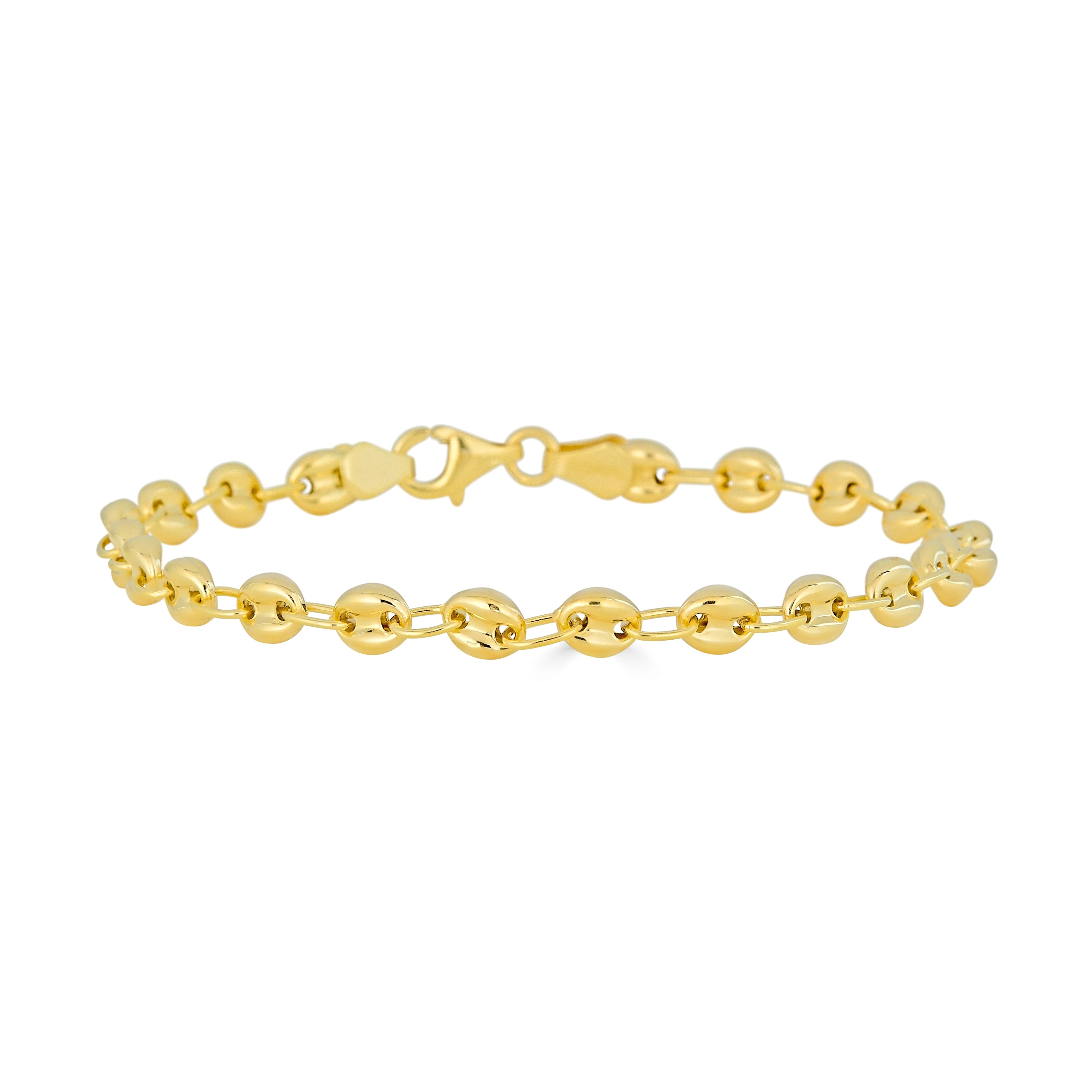14k yellow gold puff Gucci link bracelet