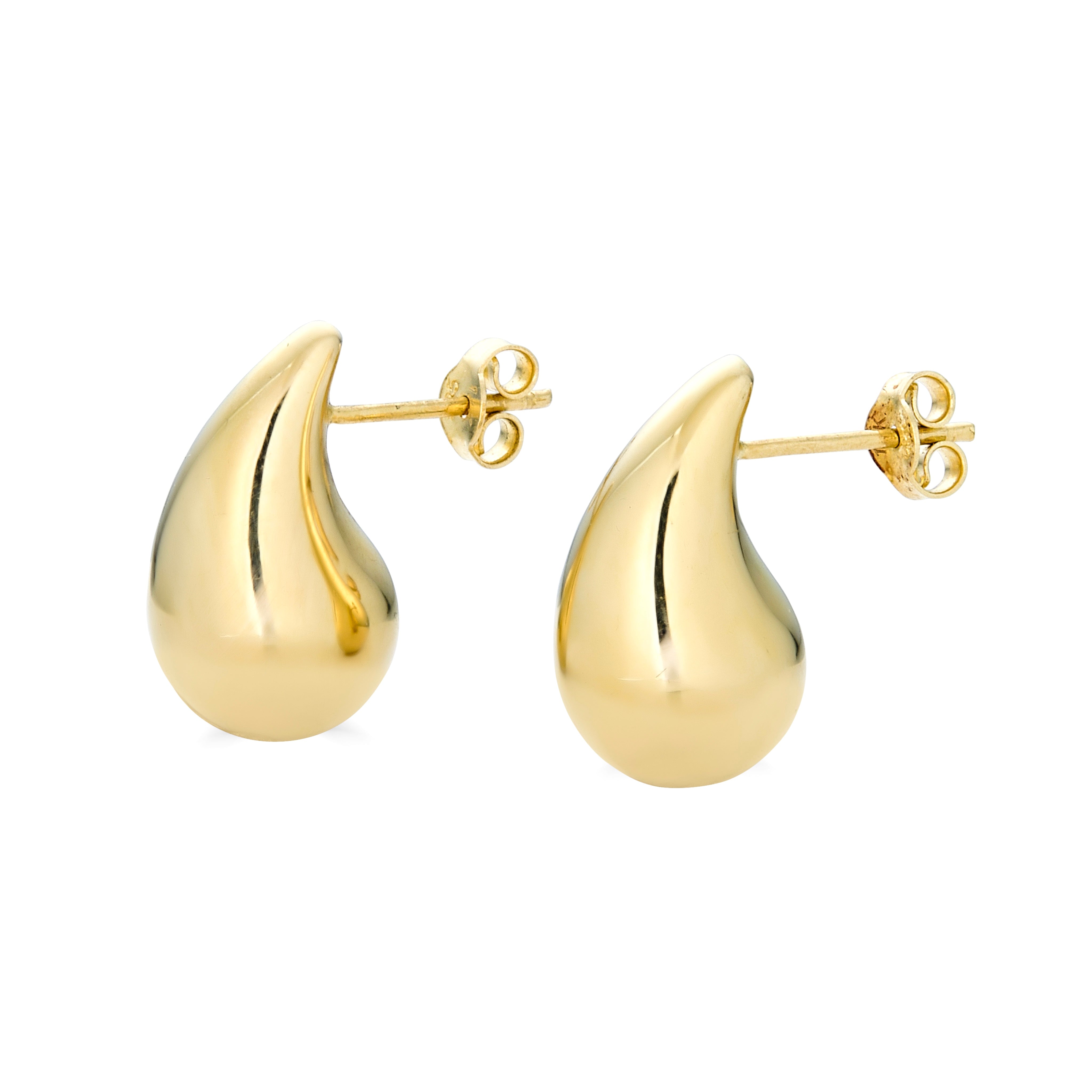 14K Yellow Gold Drop Earring Large